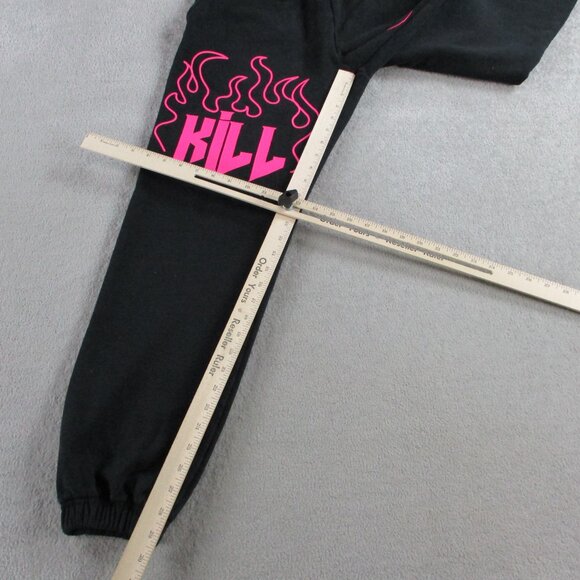 Kill Crew Heavyweight Lux Sweatpants Adult Small Black Pink Fleece Lounge Unisex - Picture 10 of 14